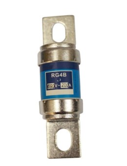 A high breaking capacity (HBC) cartridge fuse — a heavy-duty cartridge fuse able to interrupt very large fault currents safely