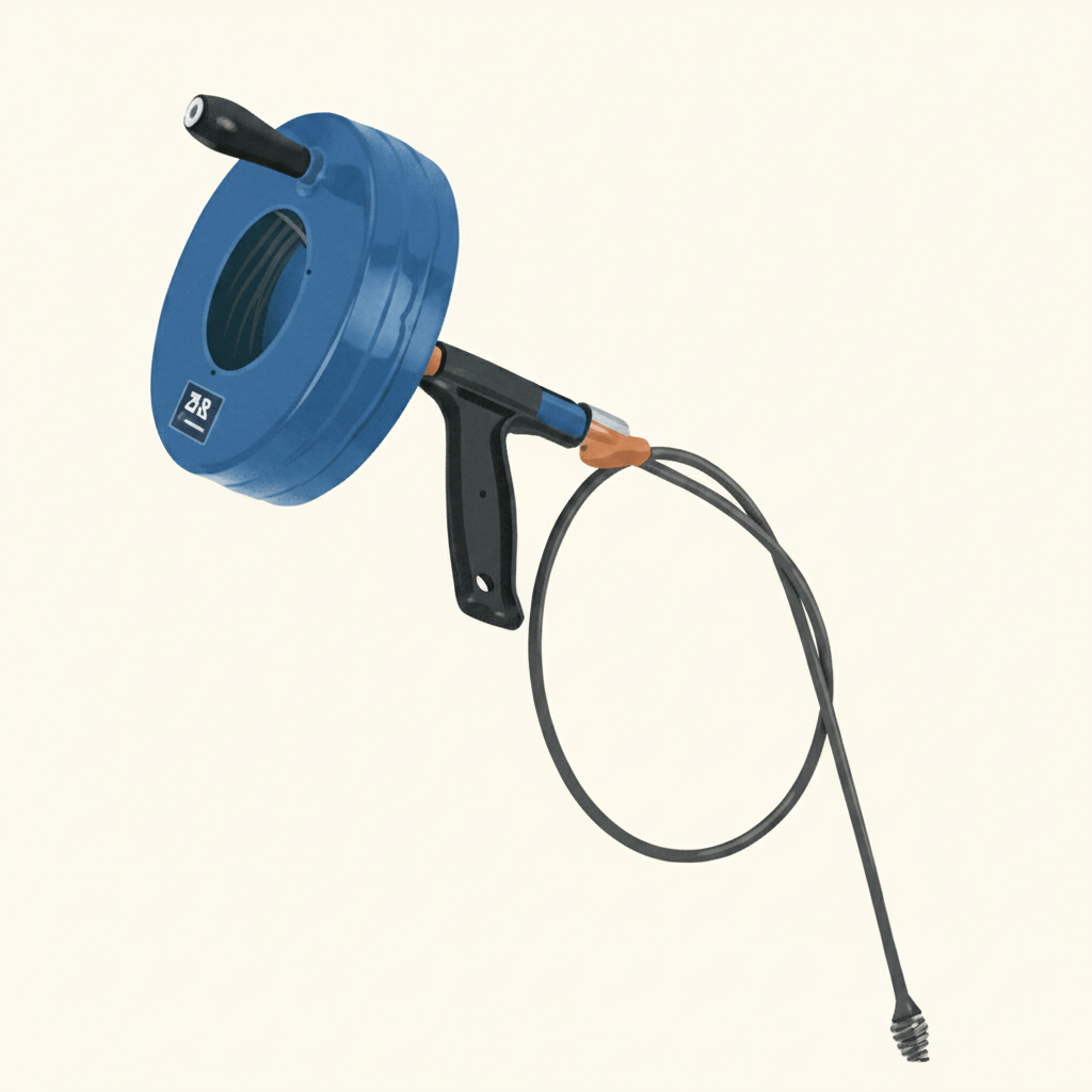 A hand drain auger