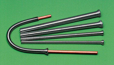 Internal bending springs of several sizes