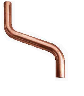A formed offset in copper tube