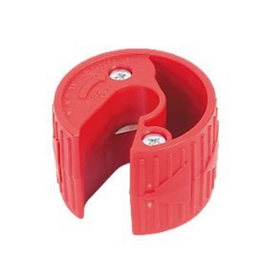 A plastic pipe slice for small diameter copper