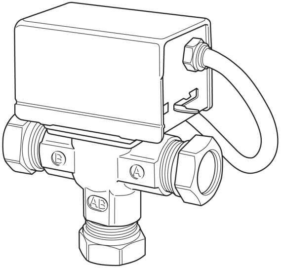 A two port motorised zone valve