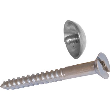 A wood screw with a cup washer