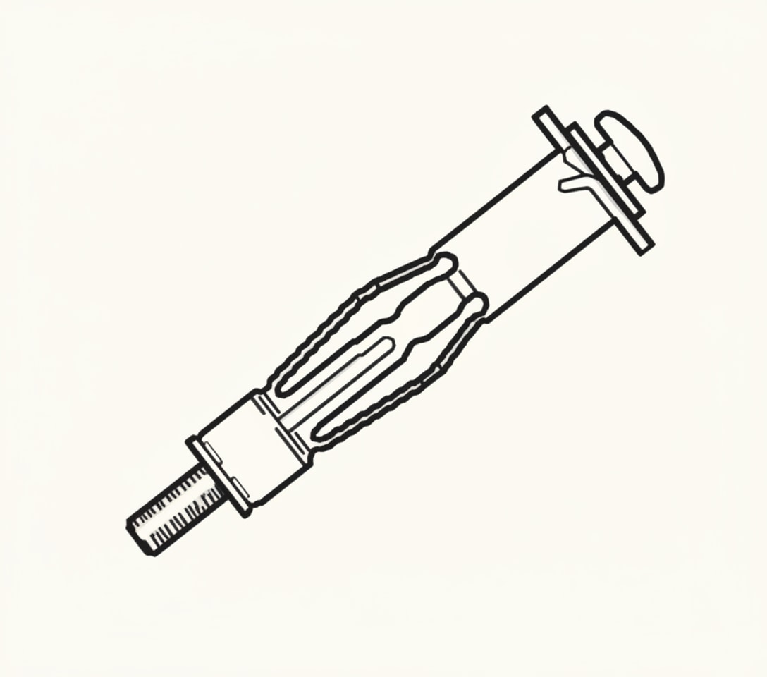 A collapsible anchor (cavity fixing) used to secure pipe brackets to plasterboard or hollow walls