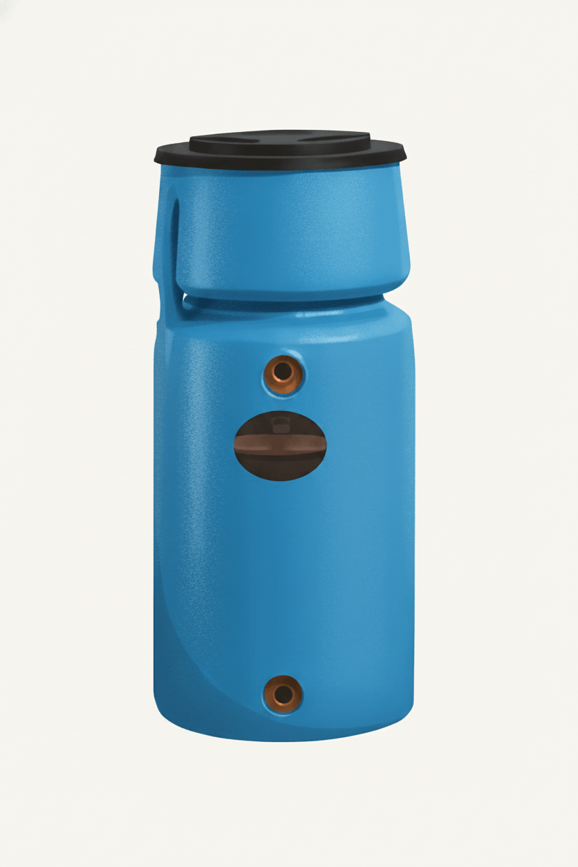 A combination cylinder unit with the cistern built in