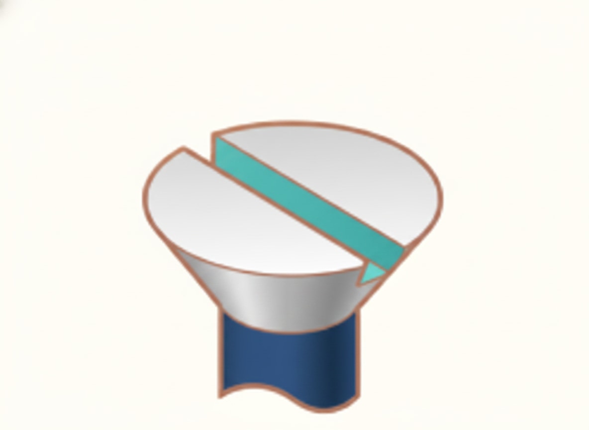 A countersunk screw with a flat conical head designed to sit flush with or below the surface