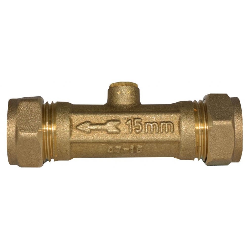 A double check valve assembly with two non-return discs in series, used for higher-risk fluid category protection