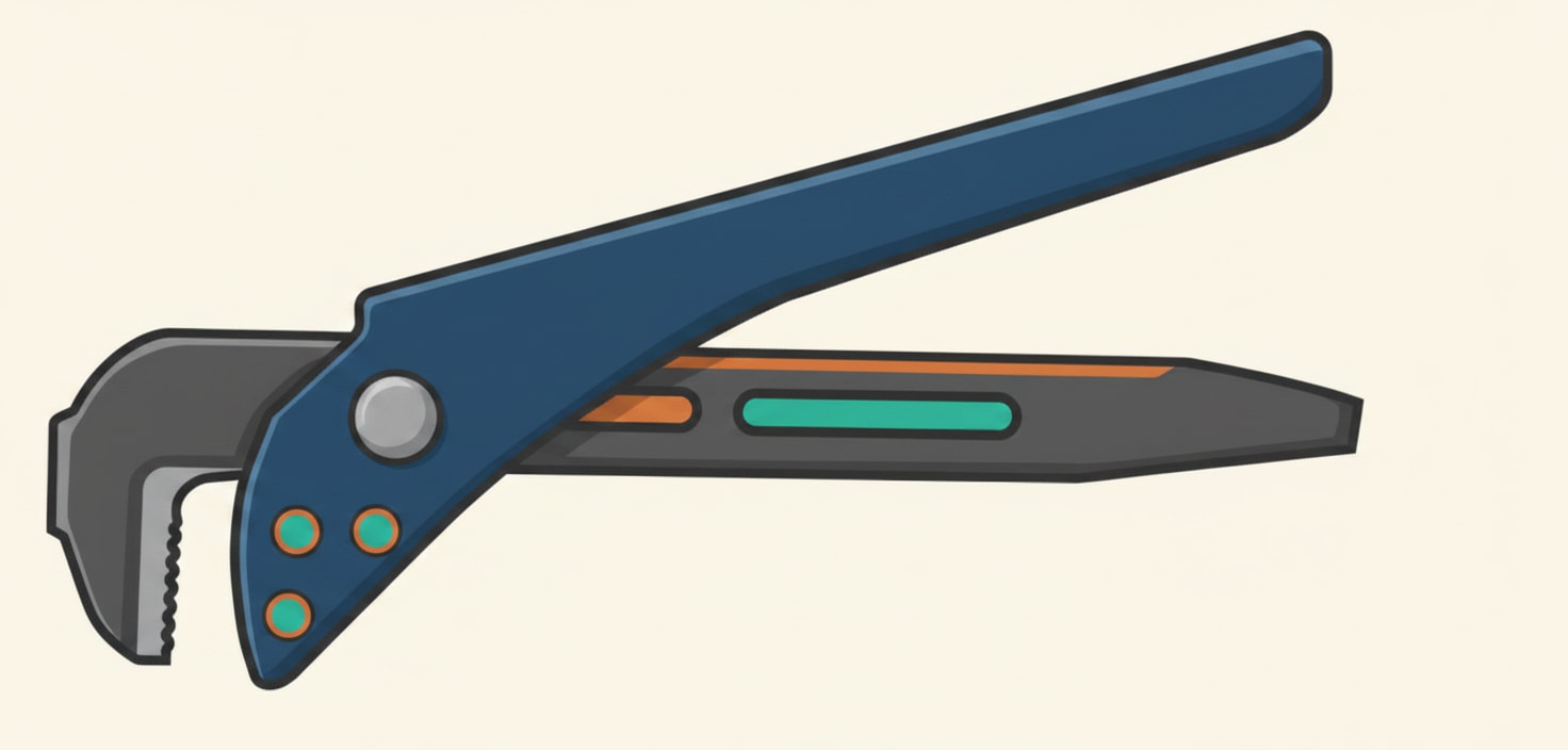 Footprint grips, also called pipe-grip pliers, used for gripping iron and steel pipework