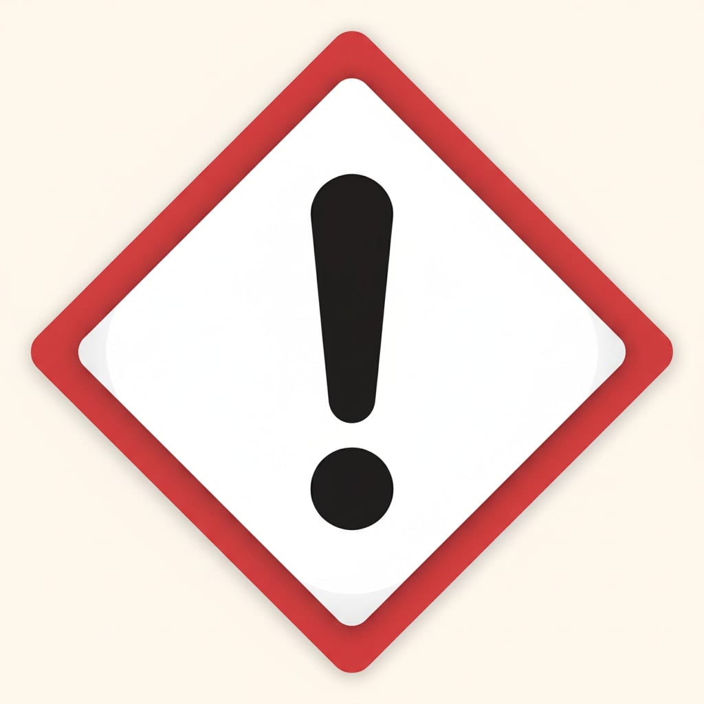 The GHS harmful or irritant pictogram