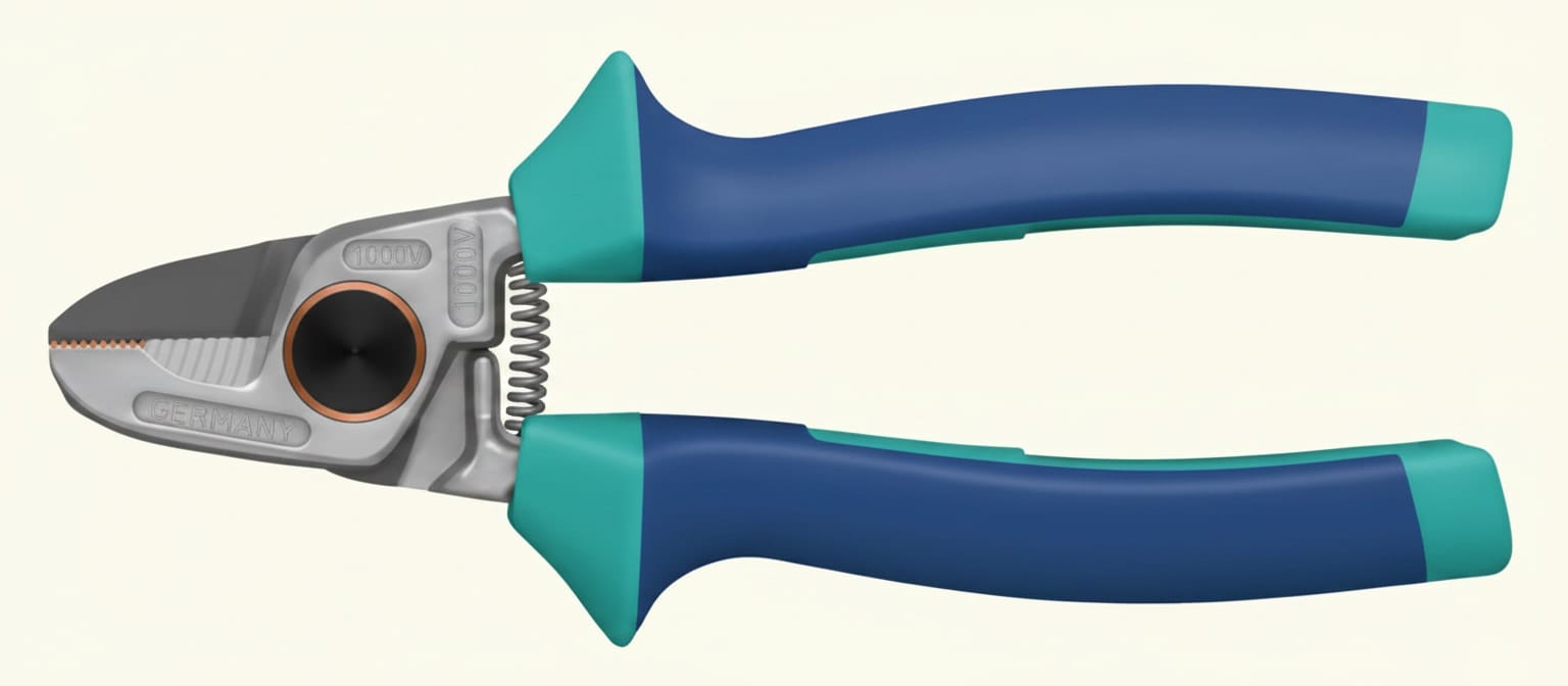 A pair of VDE insulated cable cutters