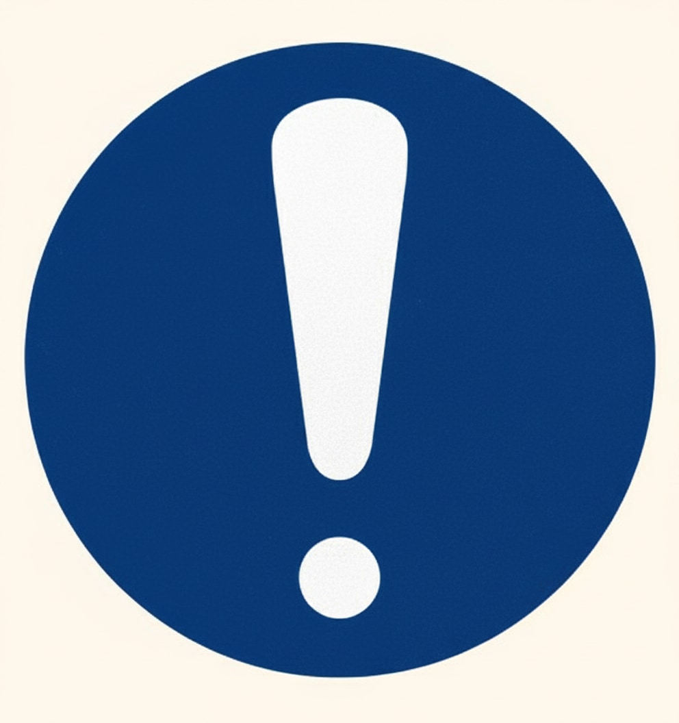 Blue circular mandatory sign requiring an action to be taken, such as wearing specific PPE