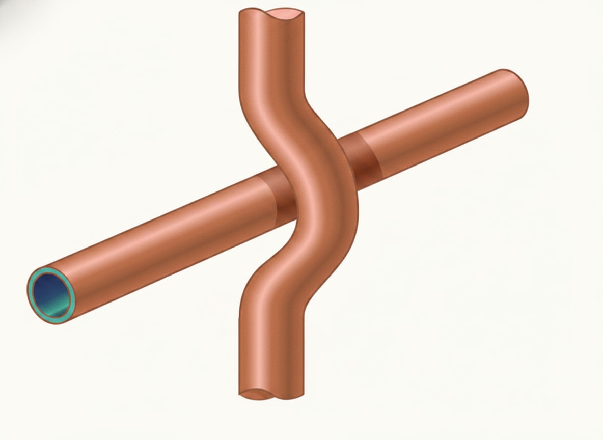 A passover bend used to take a pipe over an obstruction such as another pipe in the run
