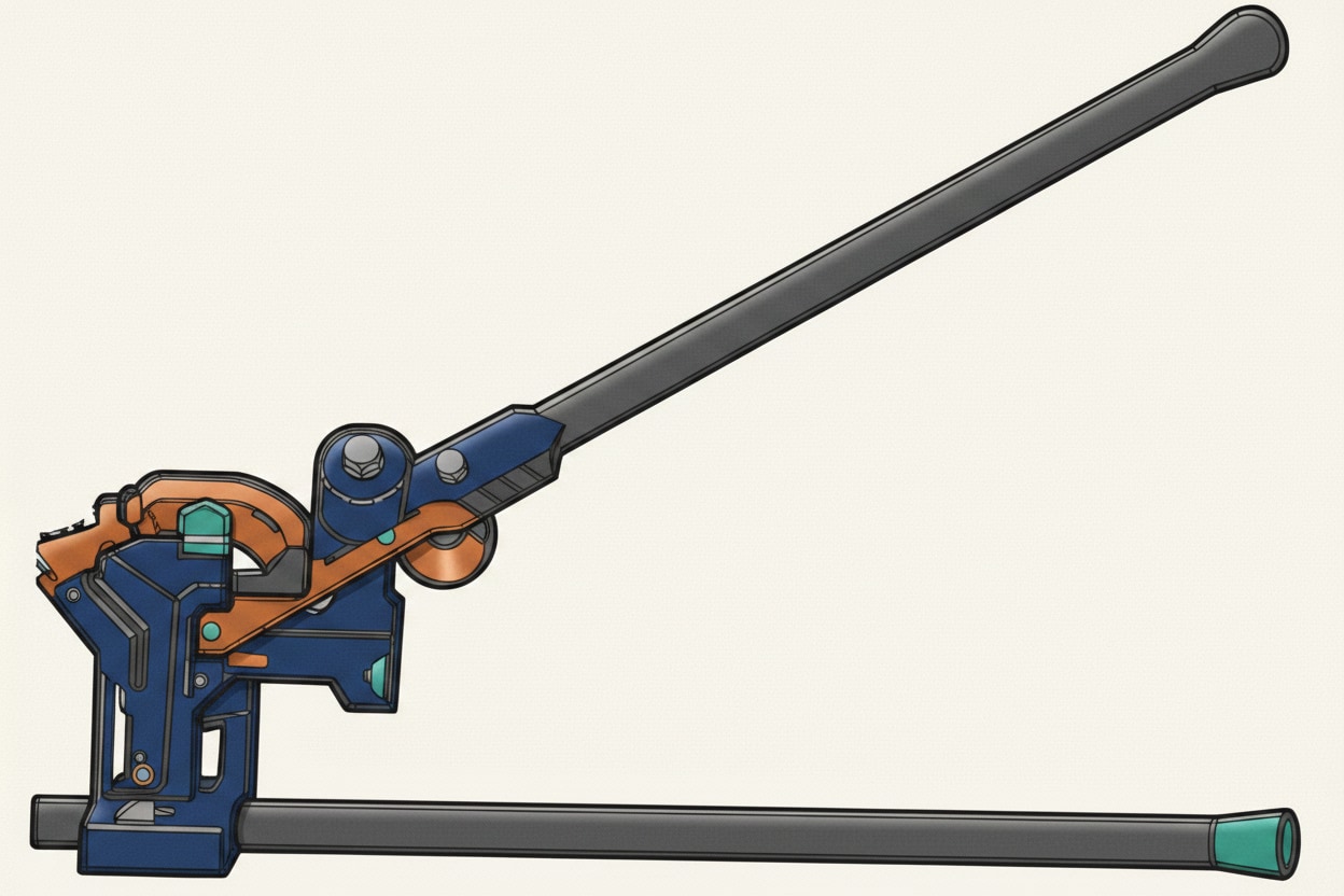 A pipe bender (bending machine) used to form bends in copper tube without distorting the bore