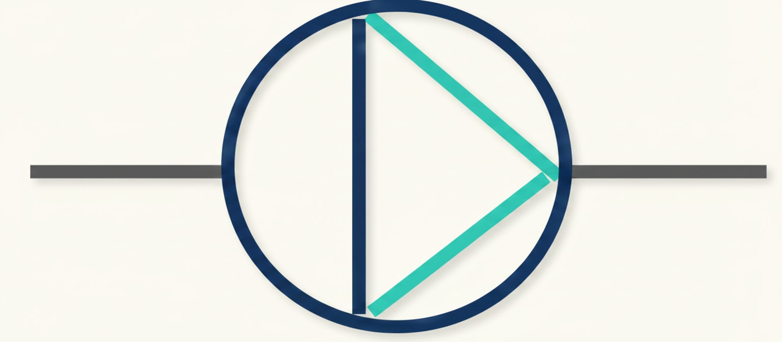 British Standard plumbing drawing symbol for a circulating pump
