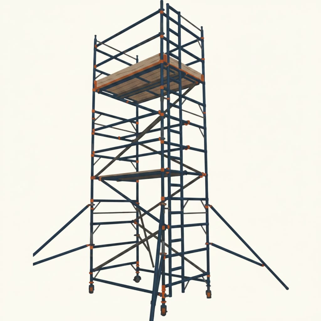 A mobile scaffold tower