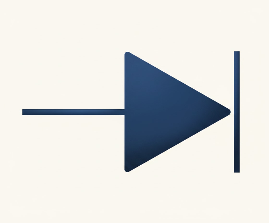 British Standard plumbing drawing symbol for a single check valve