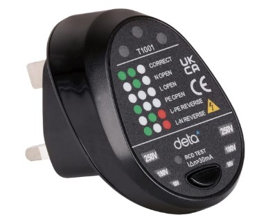 A plug-in socket tester