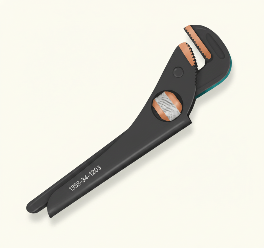 A Stillson pattern pipe wrench
