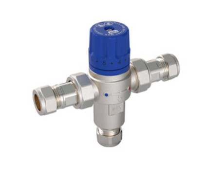 A thermostatic mixing valve